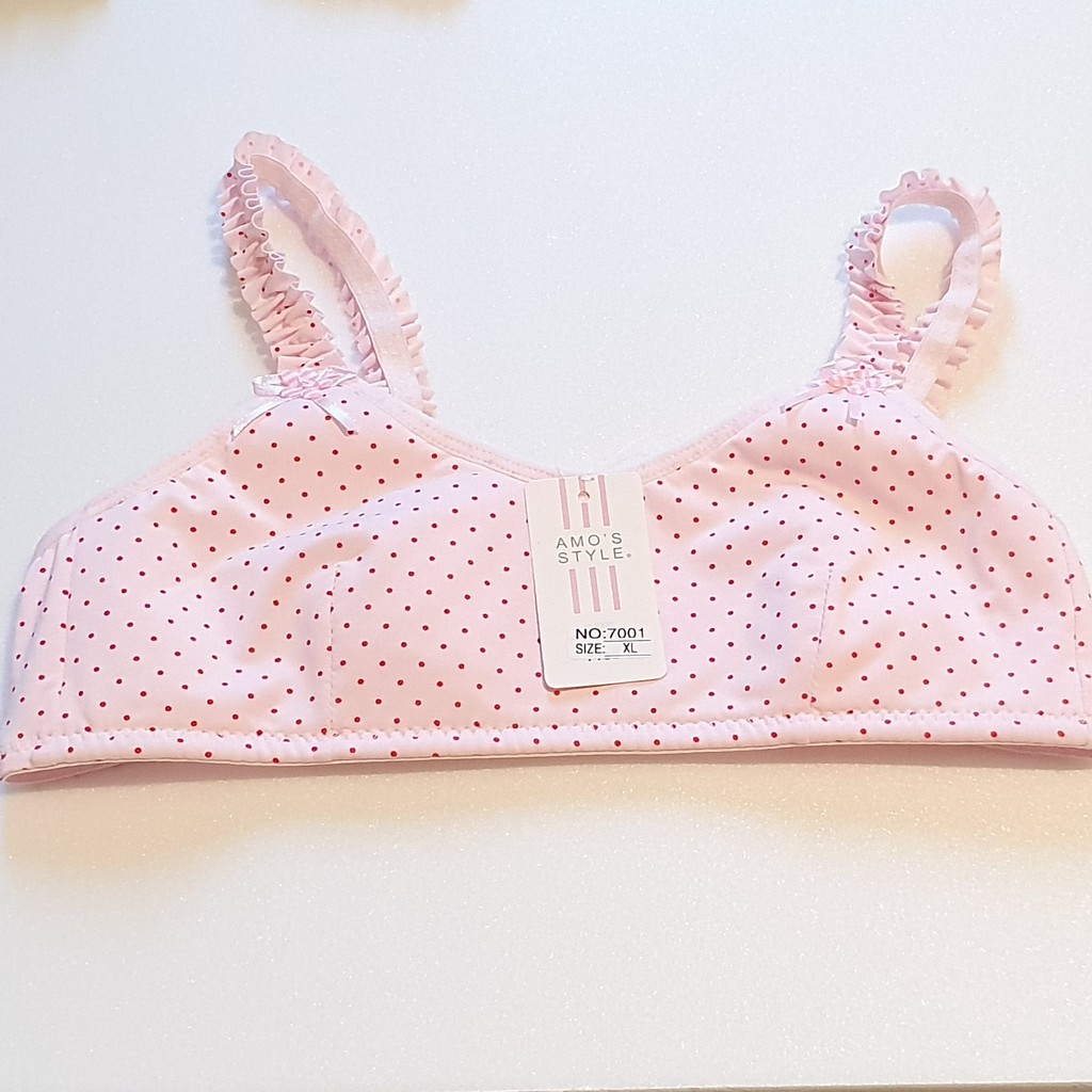 Bra / BH Remaja Amo's Style 7001 (Tanpa Kawat, Tanpa Busa, Kait 2)