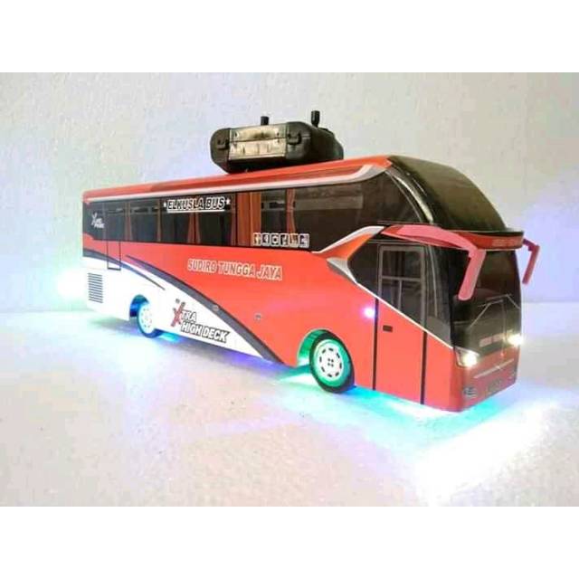 Miniatur Bus RC & NON RC PO. SUDIRO TUNGGA JAYA Body XHD Livery TERBARU Skala 35 Variasi Lampuan