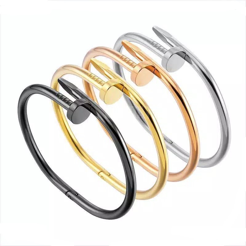 Gelang Pasangan Versi Korea Model Paku Titanium Steel