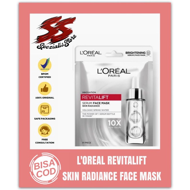 PROMO LOreal Paris Masker Wajah Revitalift Pro Youth Serum Sheet Mask Radiance