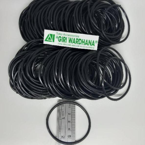 Hot Item- Gelang Karet Sil 1 pak isi 144pcs Gelang Tangan Hitam Grosir