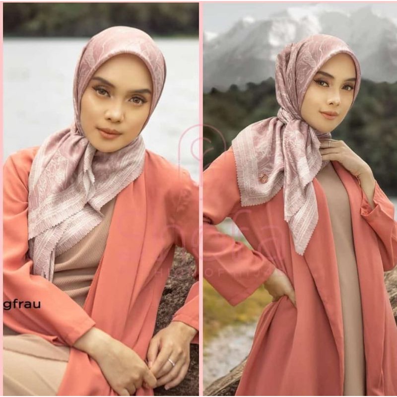 Hijab Segi Empat Motif  Lasercut MS Hijab /kerudung motif terbaru Jilbab Voal motif terlaris Jilbab deeka-Ms 21