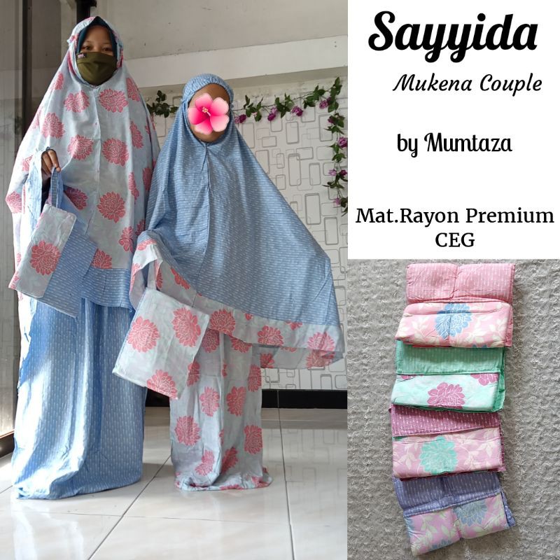 Mukena Couple, Sayyida Mukena Couple, Mukena Santung Rayon.