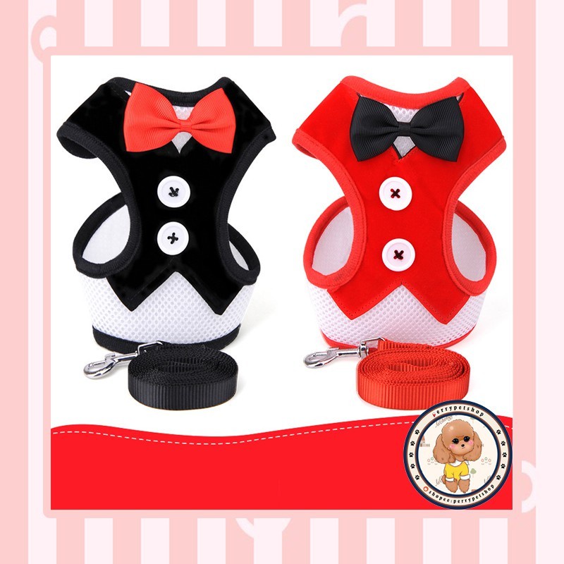 Harness Bow Tie Pita Untuk Anjing Kucing Kelinci