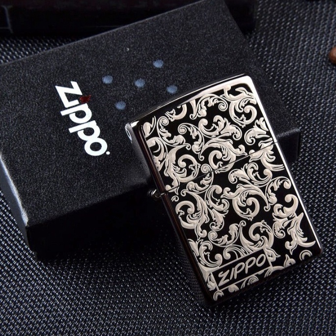 KOREK ZIPO PREMIUM GRADE ORIGINAL MINYAK MOTIF BATIK + BOX