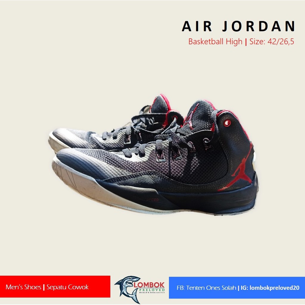 PL Sepatu AIR JORDAN Hitam 42,5
