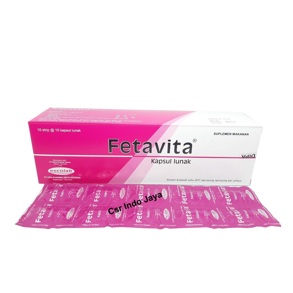 Fetavita Box 100 Kapsul Dijamin Original / Fetavita 100 Capsul