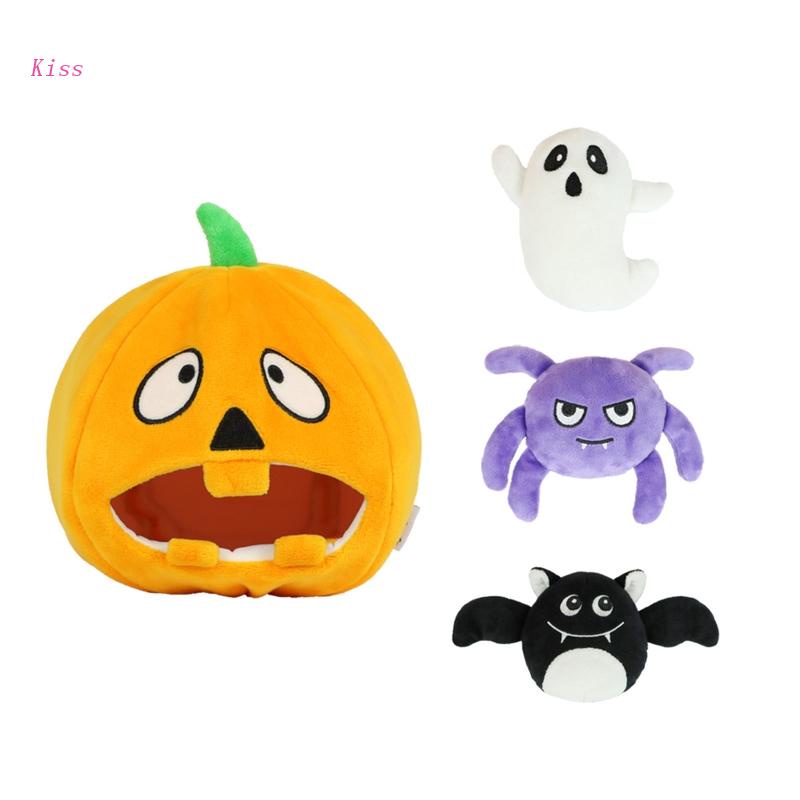 Kiss Mainan Kunyah Boneka Plush Tema Halloween Untuk Anjing