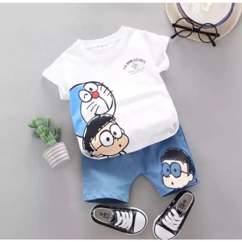 SETELAN JEANS ANAK TERBARU/SETELAN ANAK LAKI-LAKI/PAKAIAN ANAK MOTIF KARTUN 1-5 TAHUN