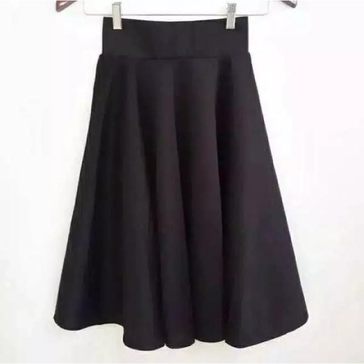 ROK MIDI FLARE SKIRT SCUBA//ROK KOREAN STYLE SCUBA MAYUNG