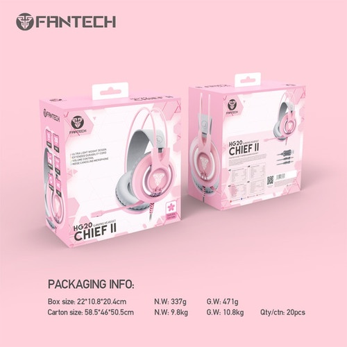 Headset Gaming FANTECH Chief II HG20 RGB Lightning Effects