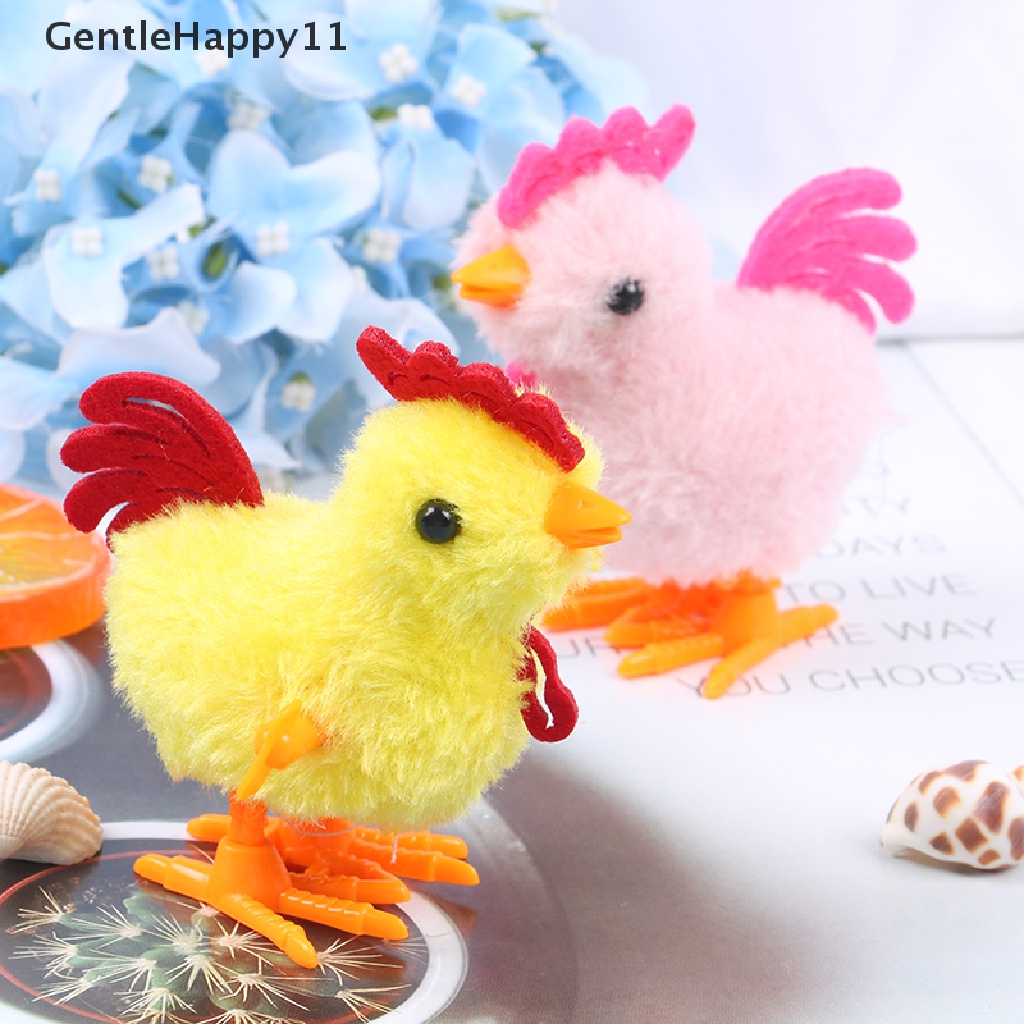 Gentlehappy Mainan Edukasi Anak Ayam Plush Model Clockwork / Putar Jalan / Lompat