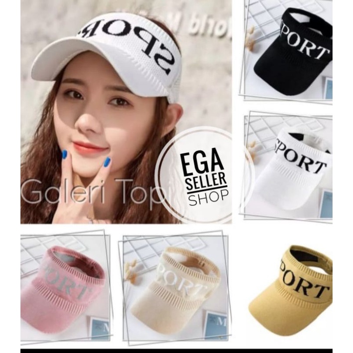 Topi sport senam, golf, rajut