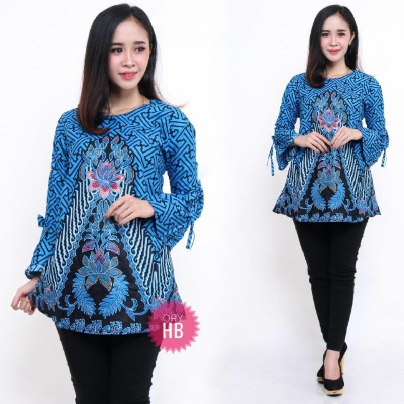 Atasan Batik Blouse Dolby Dolbi Dobby Doby Tenun Sutra Tulis Halus Katun ATBM Termurah Modern