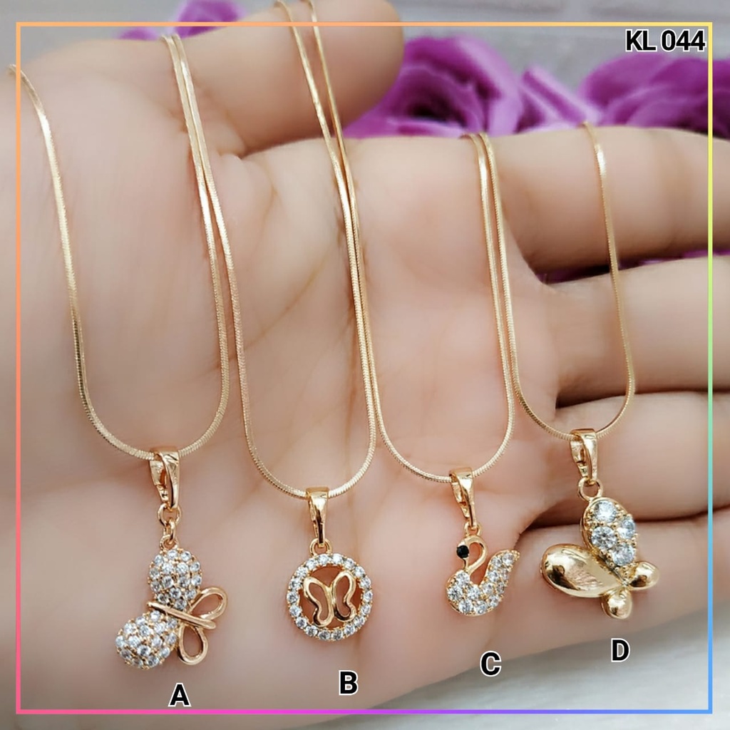 Kalung xuping kalung dewasa set liontin mewah kupu kupu premium KL 044 lapis emas gold