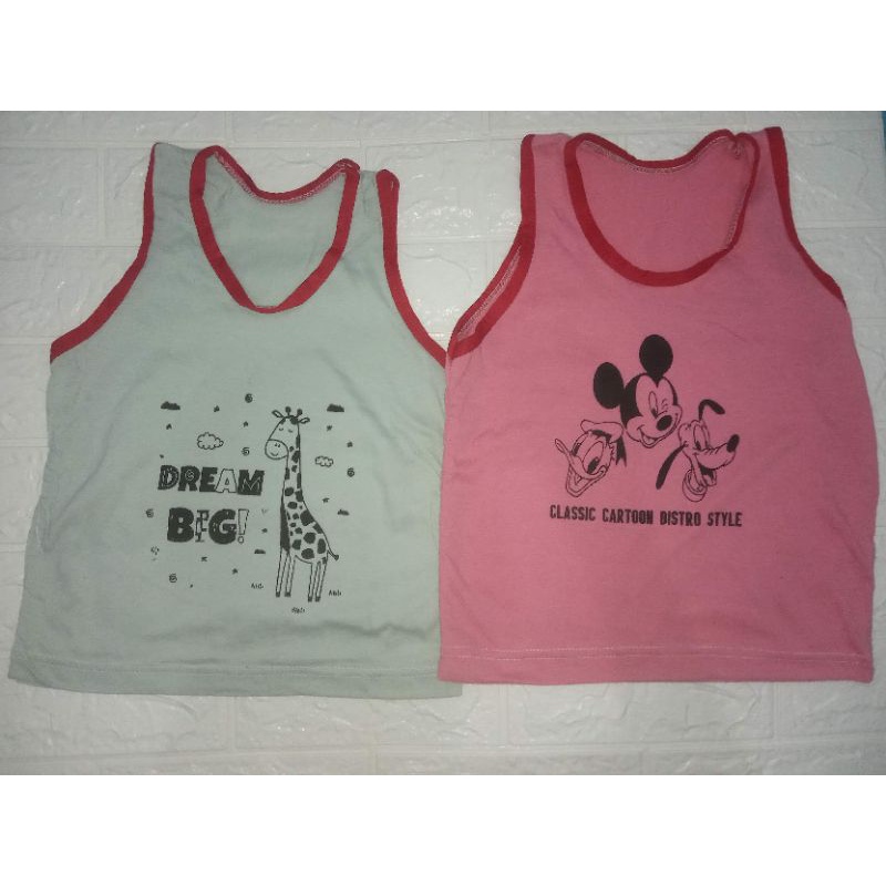 (Habiskan Stok Etalase) Singlet Anak motif