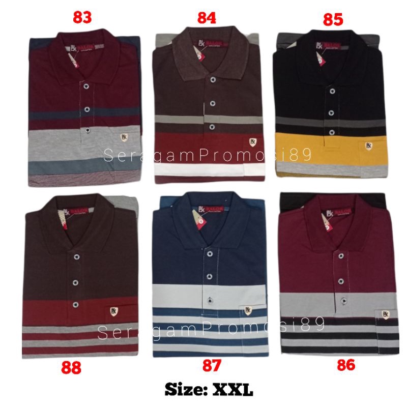 TERBARU Kaos kerah pria motif salur XXL BIGSIZE - COD kaos cotton pria dewasa - kaos kerah wangky bapak bapak - kaos salur kebawah big size - kaos salur vertikal ukuran besar - kaos kerah buat THR - kaos Kerah balok salur - kaos kerah kantong depan pria