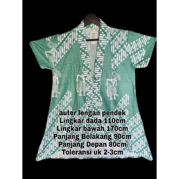 (COD) Baju Batik Wanita Semi Outer Lengan Pendek Terbaru