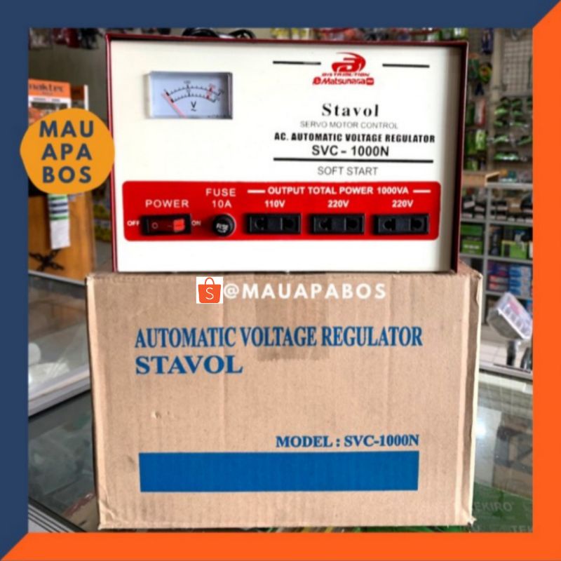 Stavolt Matsunaga 1000 Watt Stabilizer Matsunaga SVC-1000N