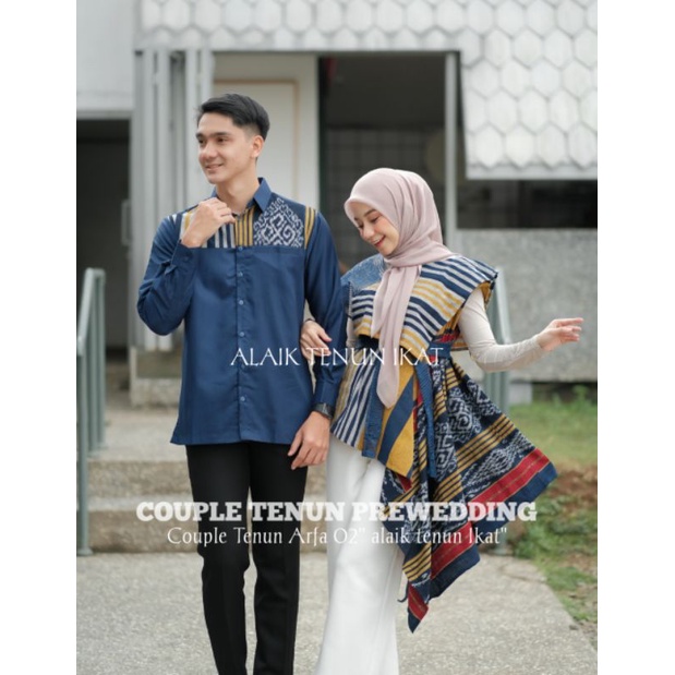 COUPLE BAJU TENUN ARFA 02 - KEMEJA TENUN - DRESS TENUN JEPARA