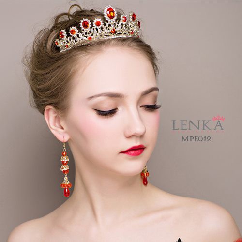 [PALING LARIS] AKSESORIS RAMBUT HEADPIECE PESTA PERNIKAHAN MODERN RED MPE012