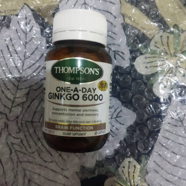 thompson's thompson one-a-day ginkgo biloba 6000mg 60 Capsules original product Australian