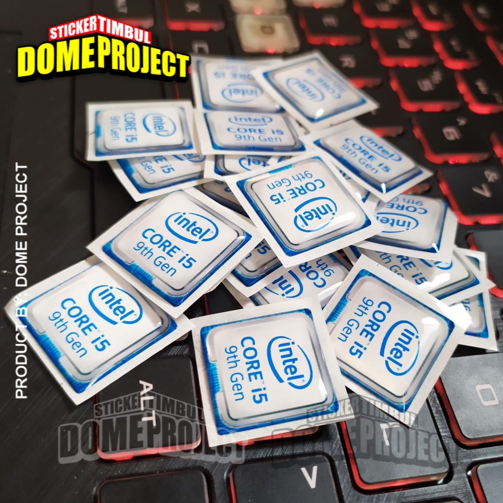 STIKER TIMBUL INTEL i5 Gen 9 PROCESSOR EMBLEM LAPTOP KOMPUTER PC AKSESORIS AESTHETIC KEREN