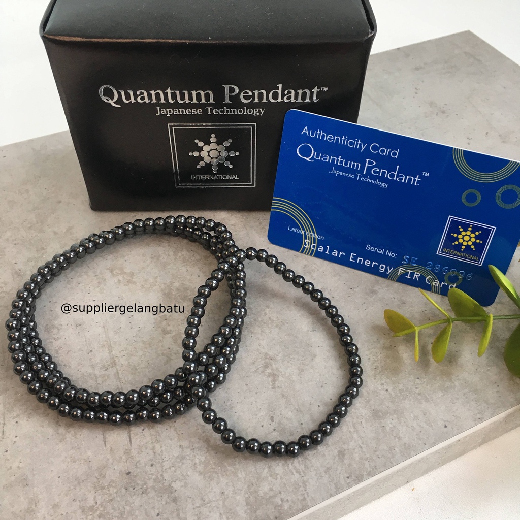 Kalung Gelang biomagnetik quantum Batu 4mm Peredaran darah terapi