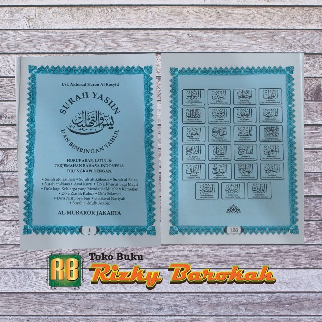 Buku yasin al mubarok 128 hal hvs warna biru