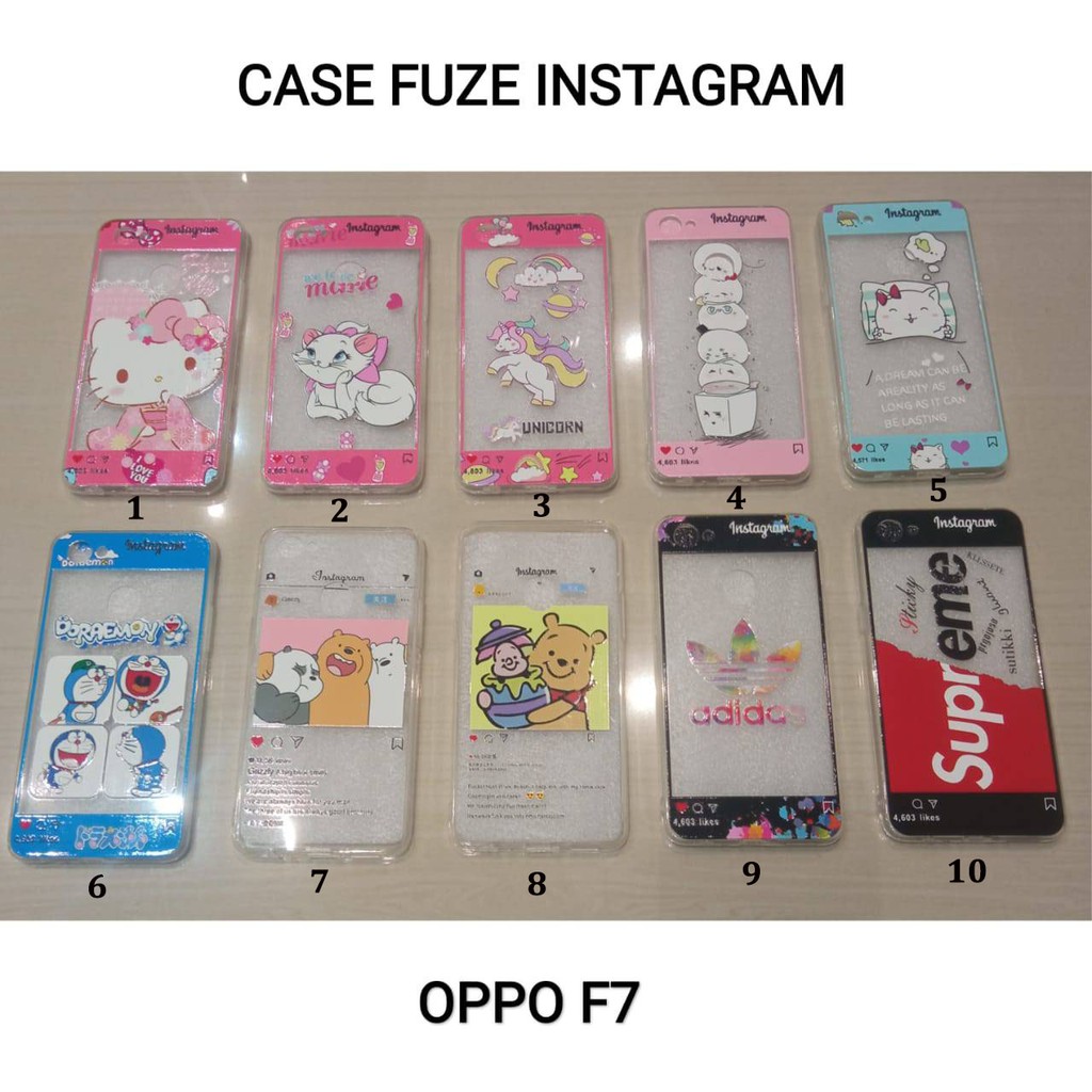 Case Fuze OPPO A7 A3S A5  C1 F5 A79 F7 F9 NEO 9 A37 Glass Model Kartun Casing Untuk Cewek Cowo