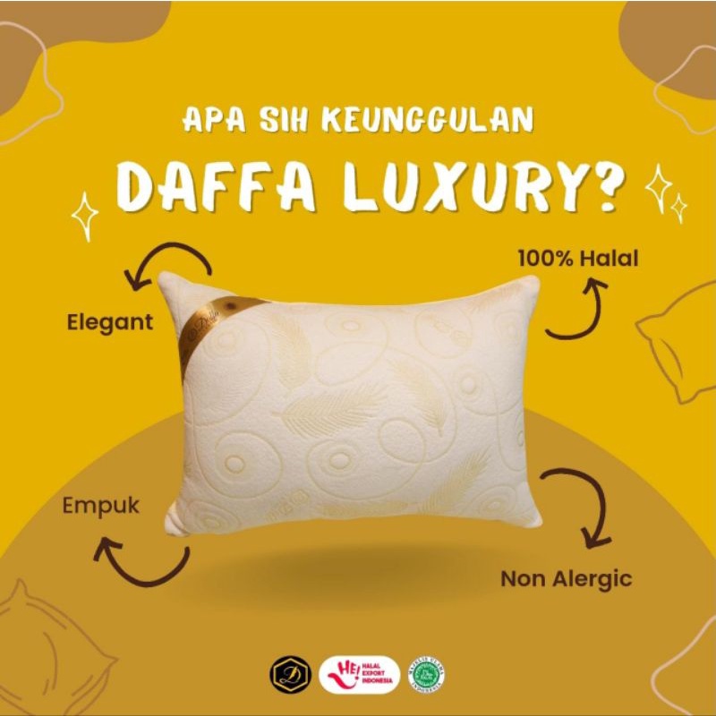 [2in1 JUMBO] PAKET ISI 1 BANTAL &amp; 1 GULING DAFFA PUTIH JUMBO 1.100 GRAM