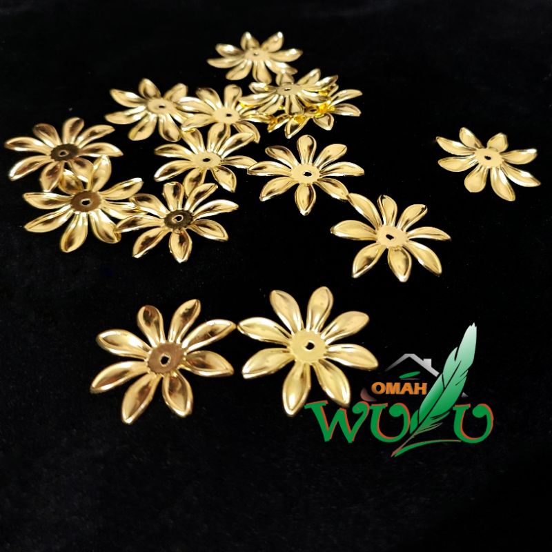 10 pcs lempeng lempengan aksesoris bunga kecil