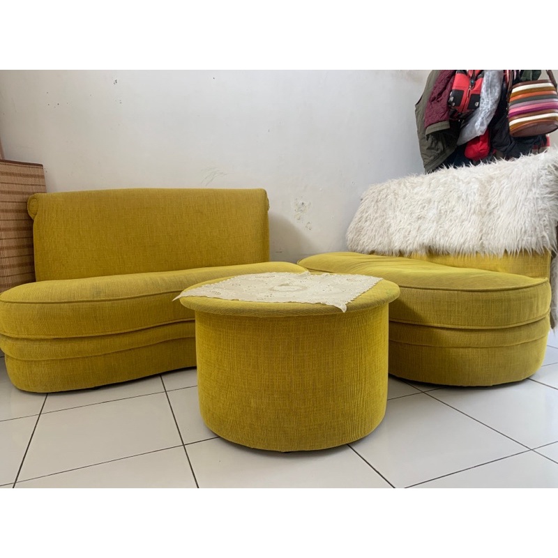 preloved 1 set meja dan kursi tamu