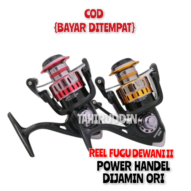 {COD} REEL FUGU DEWANI II POWER HANDLE 1000 2000 3000. REEL PALING RAMPING DAN KOKOH