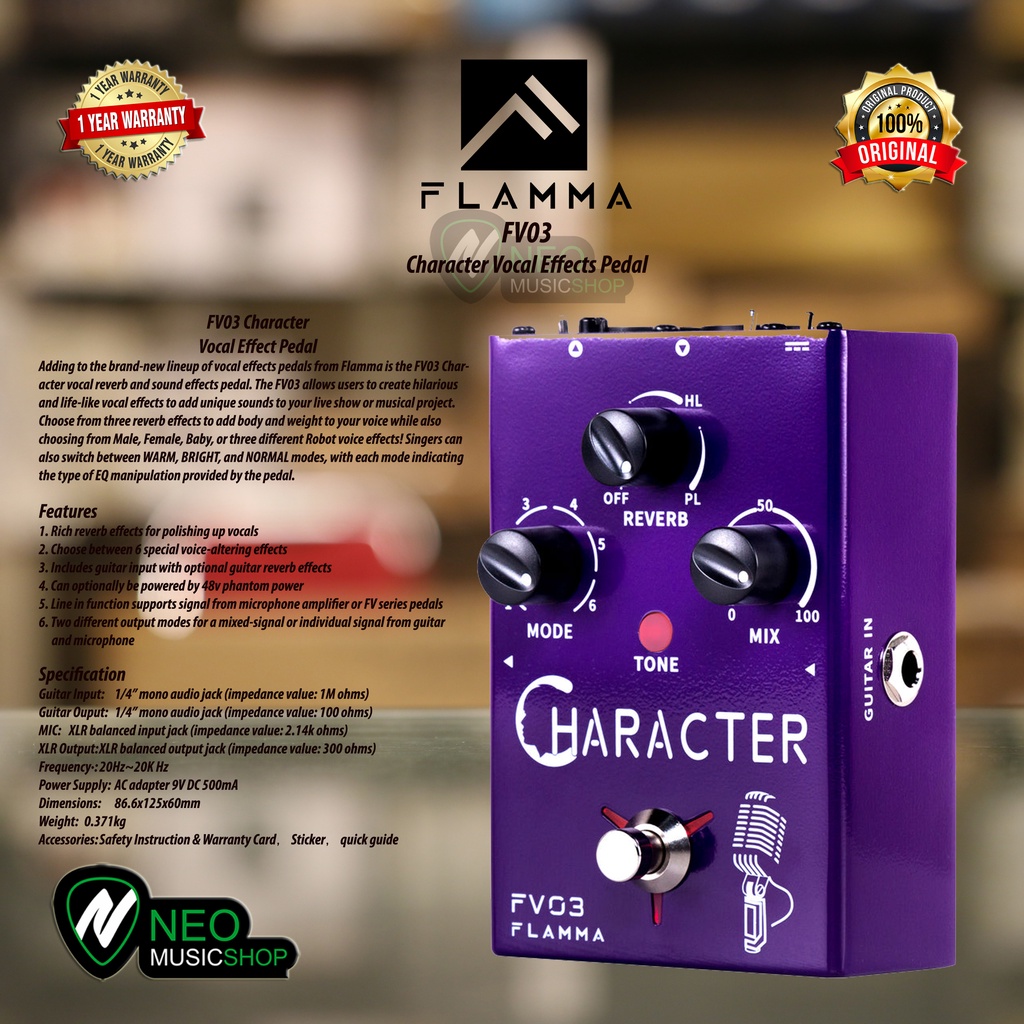 Flamma FV03 Character Vocal Effects Pedal