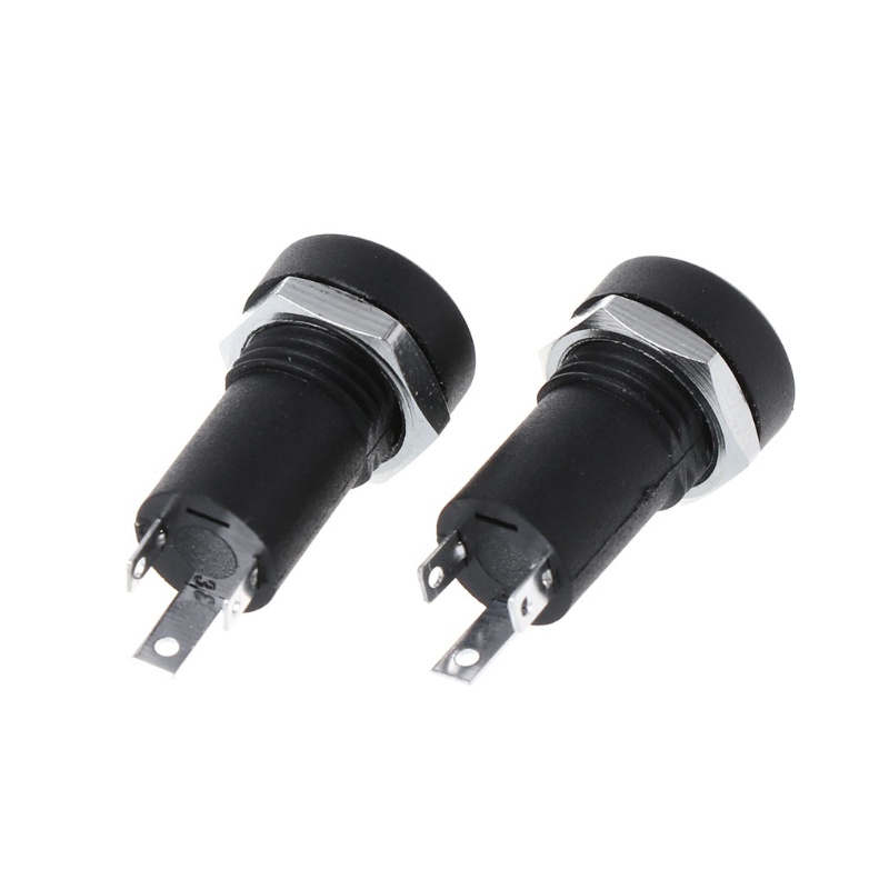 Btsg 2pcs Soket Jack Audio 3.5MM 3 Pole Warna Hitam Dengan Baut