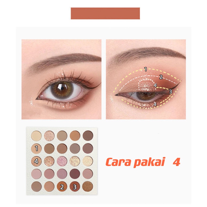 Eyeshadow Lucky You Pallete 25 Warna Shimmering and Matte Natural Colors Termurah