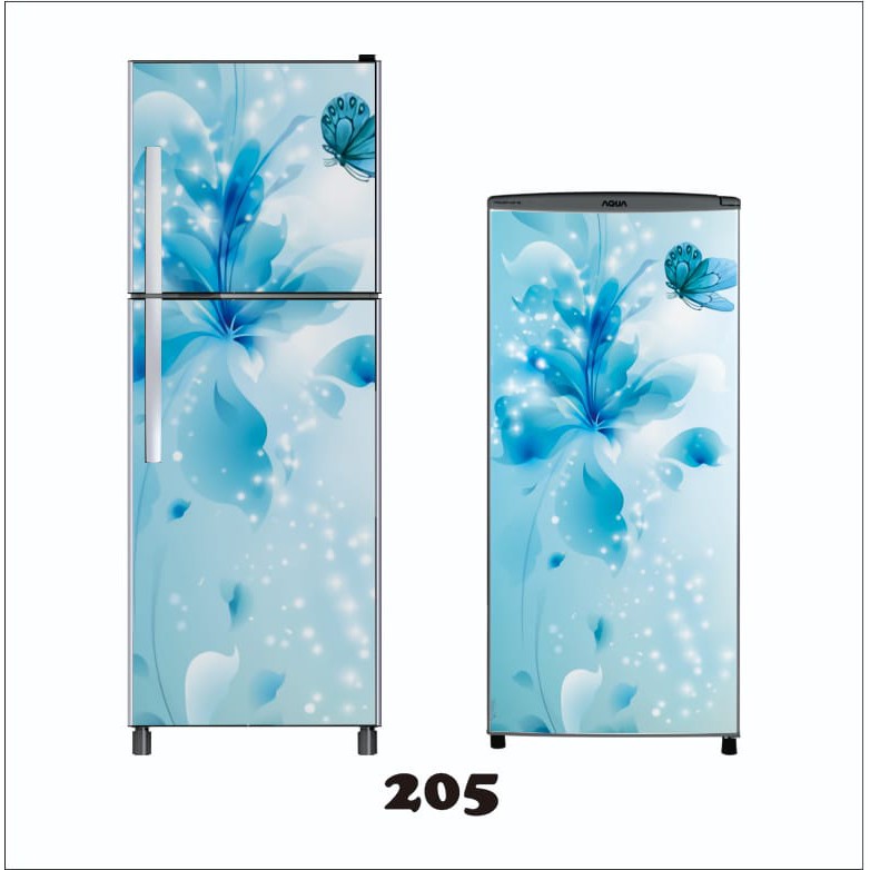 Sticker Kulkas Bahan Vynil Gloss Premium Untuk 1 dan 2 Pintu