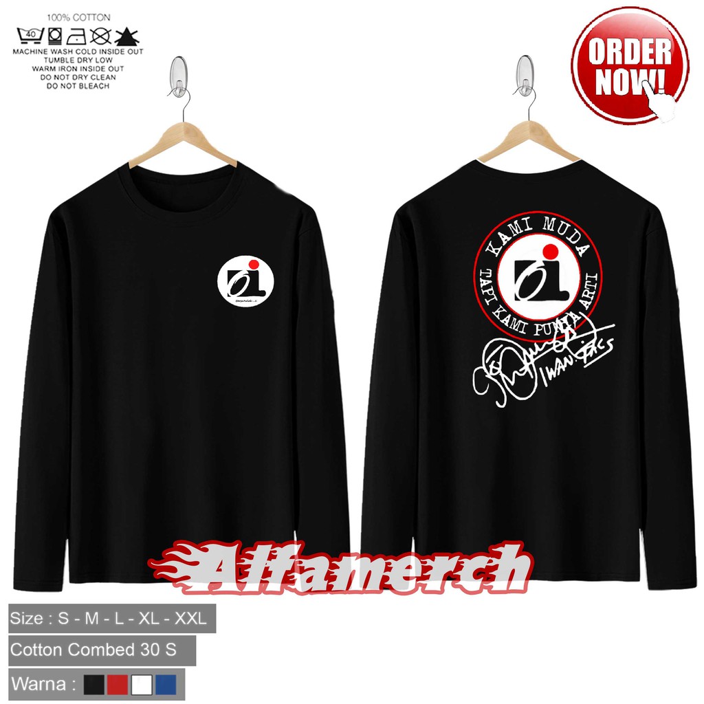 Baju Kaos Lengan Panjang PERSIJA Simple Keren Kaos Pria Keren