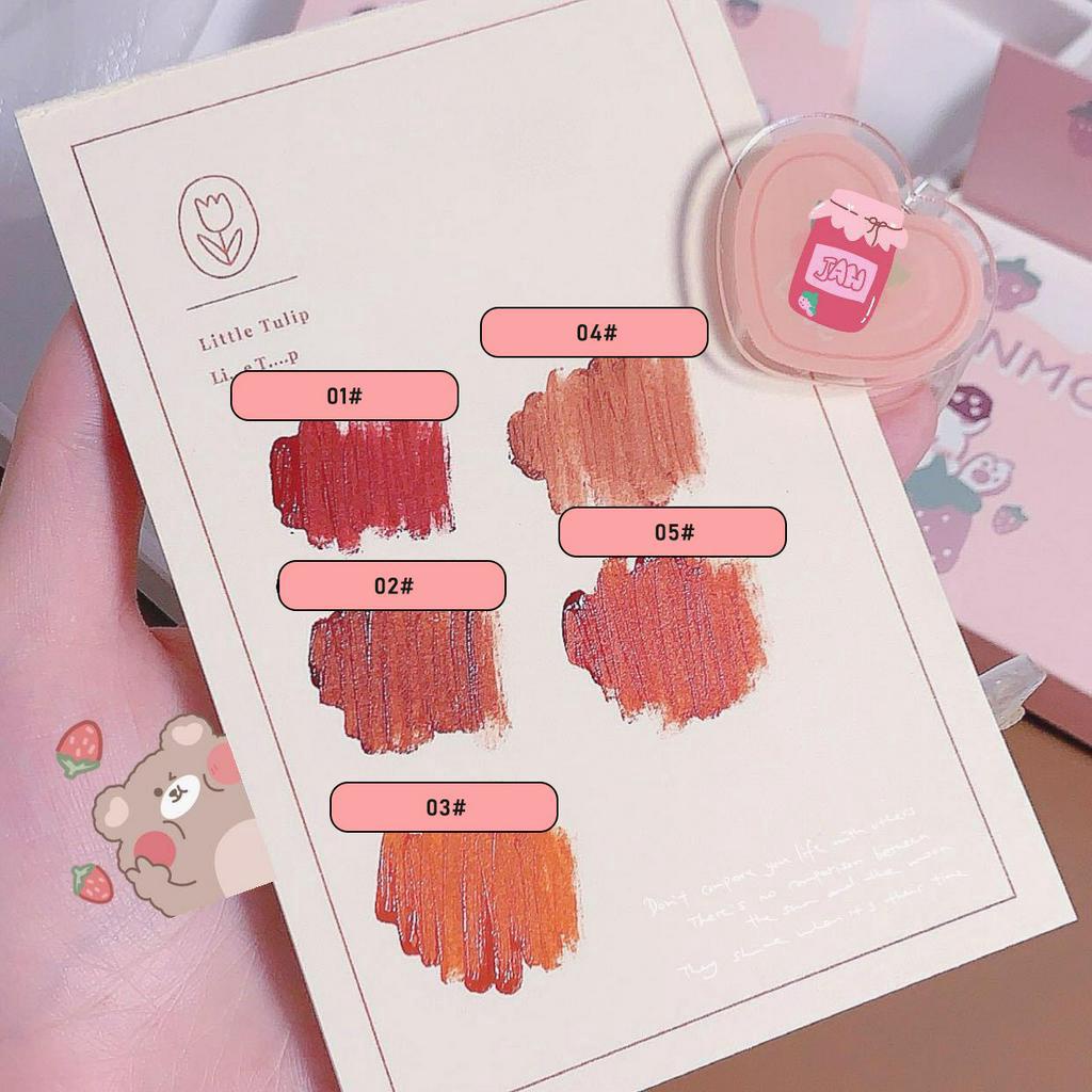 [Per Batang] Lipcream Danmolu Cute Strawberry Bear Lip Glaze Matte