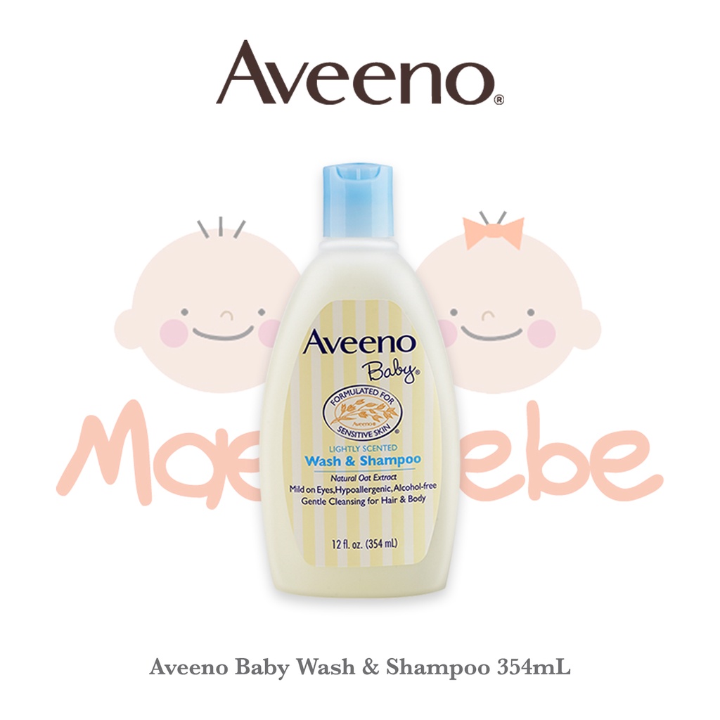 Aveeno Baby Lightly Scented Wash &amp; Shampoo Sabun Shampo Bayi 354ml