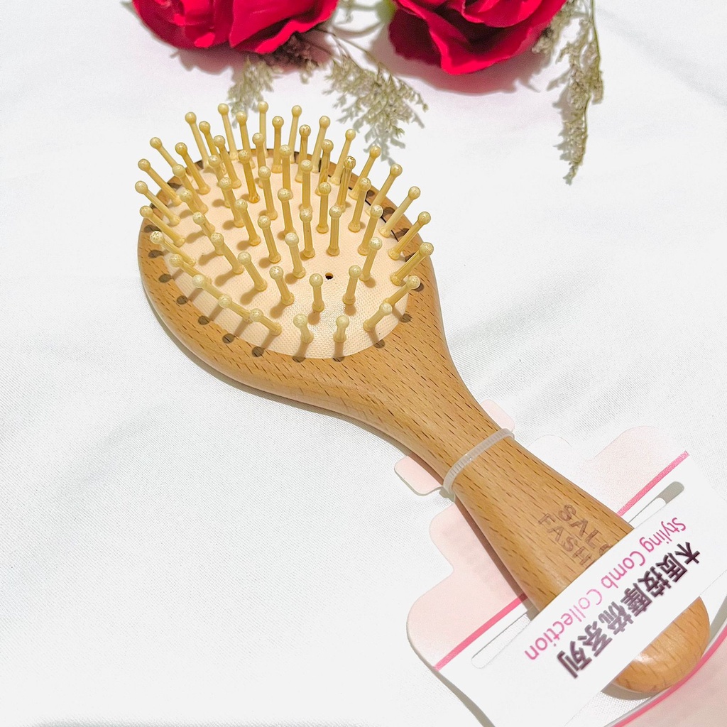 Sisir Rambut Kayu PREMIUM / Sisir Refleksi / Sisir Wanita / Sisir Pria / Sisir Lucu / Sisir Bulat