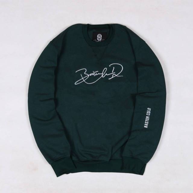 Sweater Crewneck Baster Basic Bordir Original