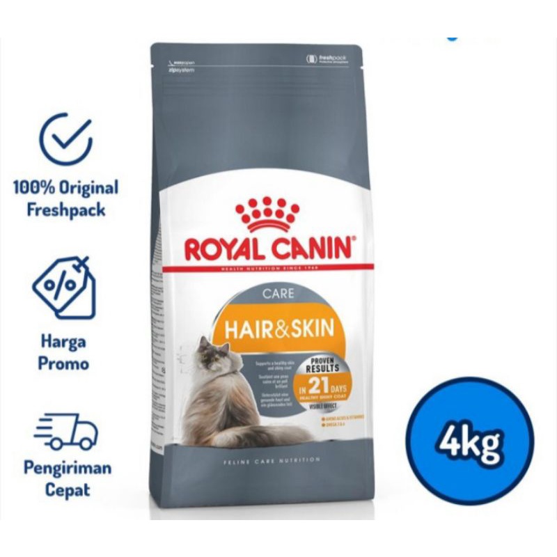 makanan kucing royal canin hair and skin 4 kg