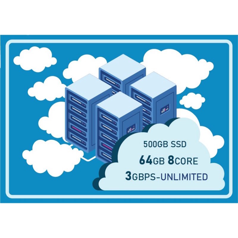 Bergaransi (GGP) VPS RDP RAM 64GB 8 CORE CPU 500GB SSD FULL ADMIN Termurah di Shopee