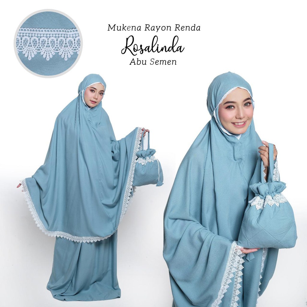 PUSAT MUKENA TASIK - MUKENA RAYON DEWASA RENDA ROSALINDA