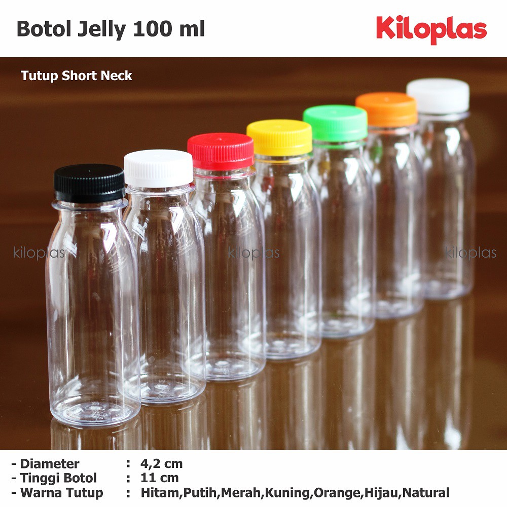 Botol Jelly 100 ml / Botol Plastik 100 ml - Bahan Tebal