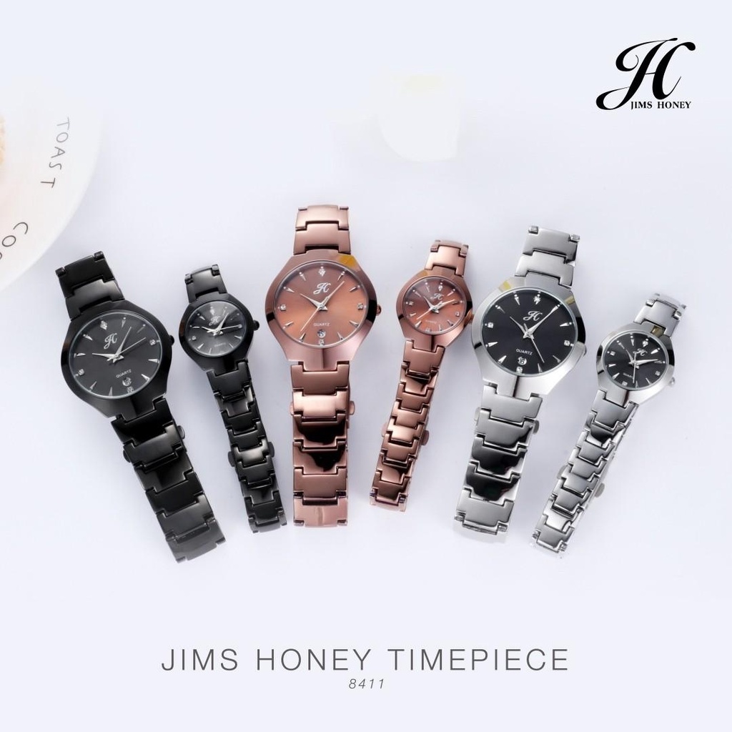 JIMS HONEY JAM TANGAN COUPLE PRIA WANITA JT 8411 (FREE BOX+BATERAI)