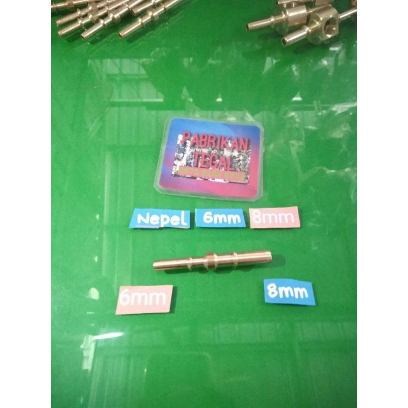 Nepel kuningan 6x8 mm Nepel alat infus injeksi