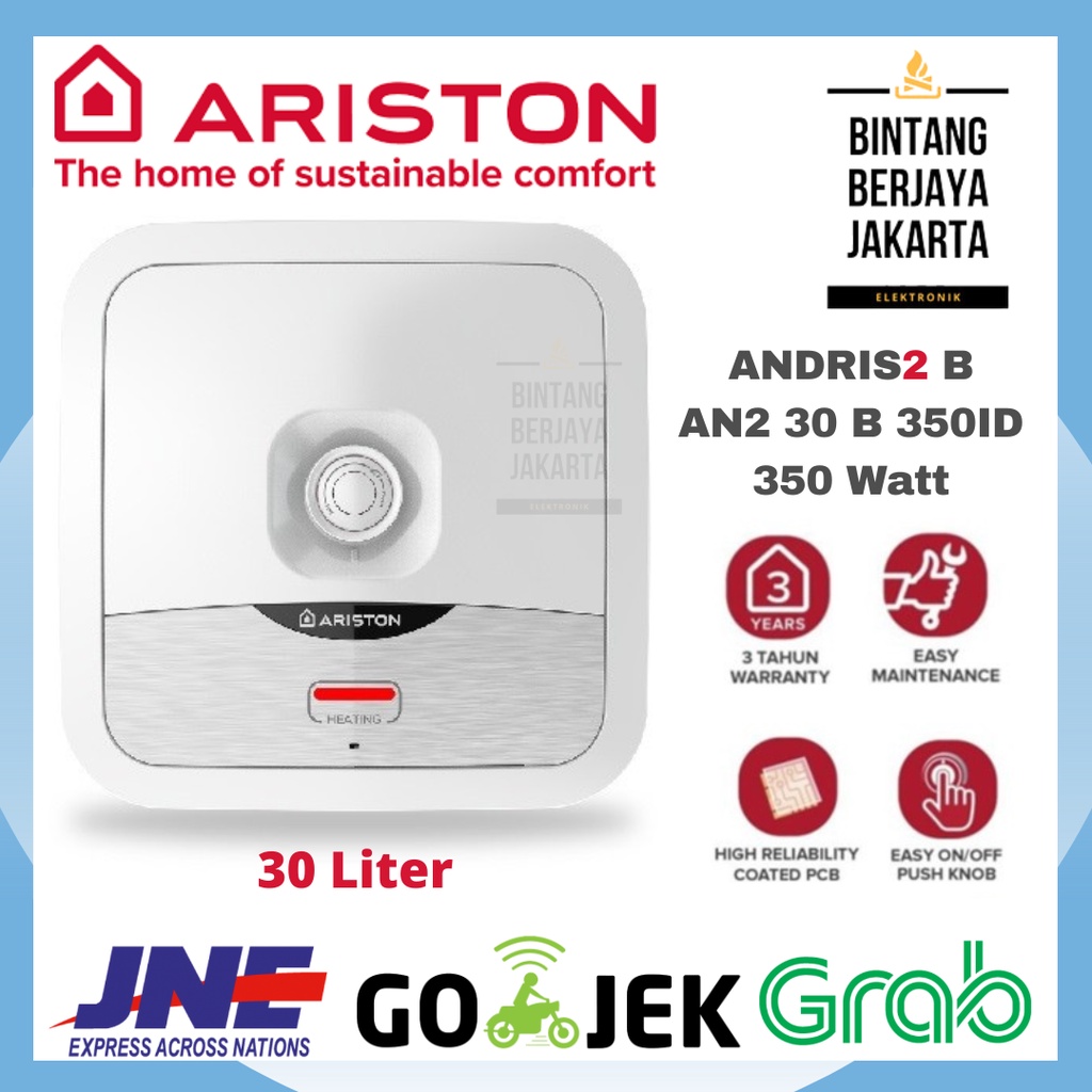 Jual ARISTON Water Heater 30 Liter AN2-30B / AN2 30 B / ANDRIS2 B 30 ...